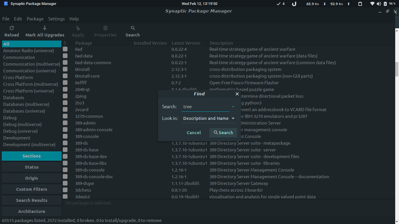 Installing Packages using Synaptic Package Manager 2