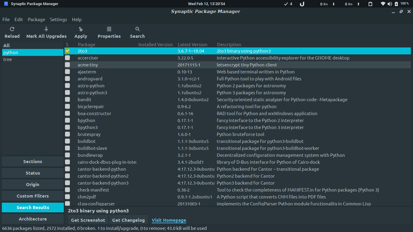 Installing Packages using Synaptic Package Manager 3