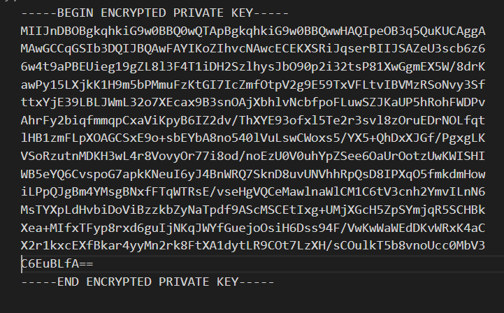 Begin Private Key