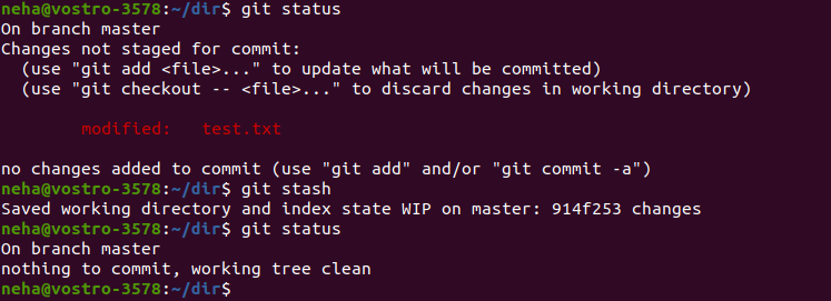 git status