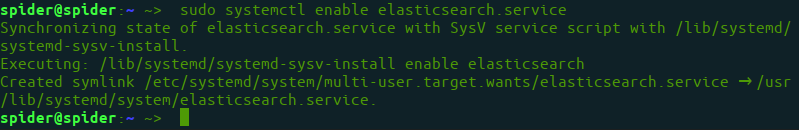 Enable elasticsearch service