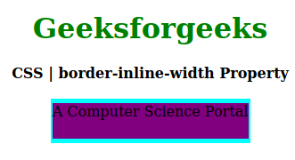 CSS Border-inline-width Property - GeeksforGeeks