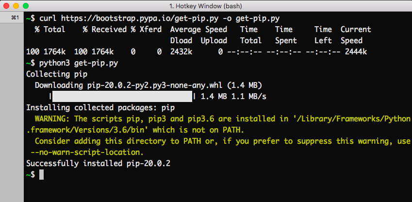 pip install for python 3 on mac