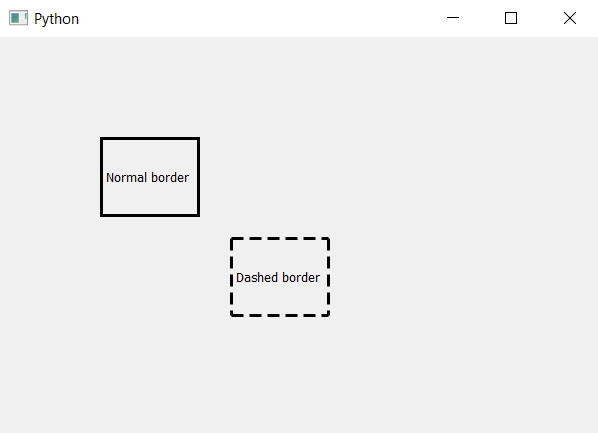 pyqt-dashed-dotted-border-label