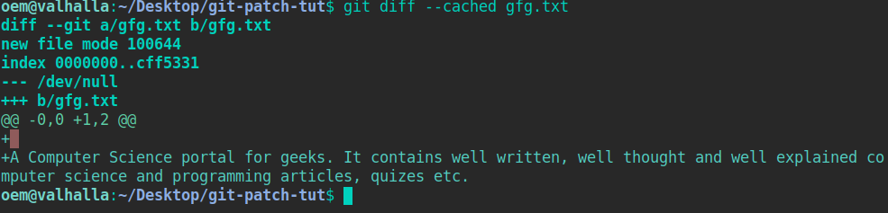 Git diff - GeeksforGeeks