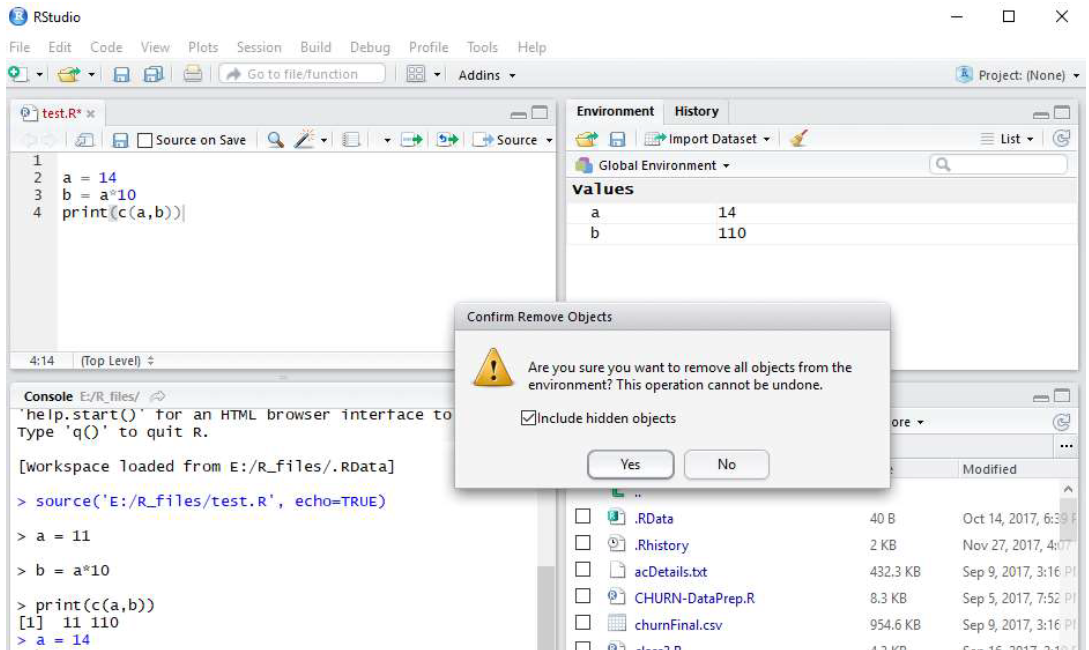 clear rstudio console