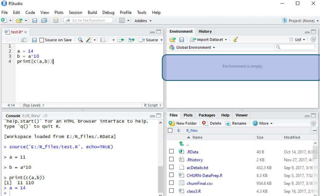 clear command in r