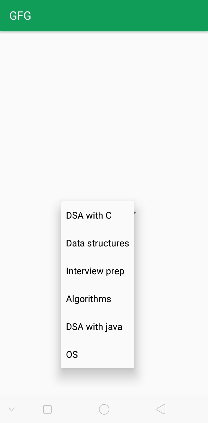 android studio spinner position