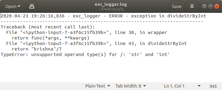 Exceptional Logging of Exceptions in Python