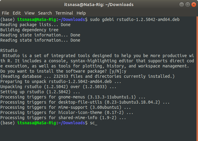 installing rstudio on linux