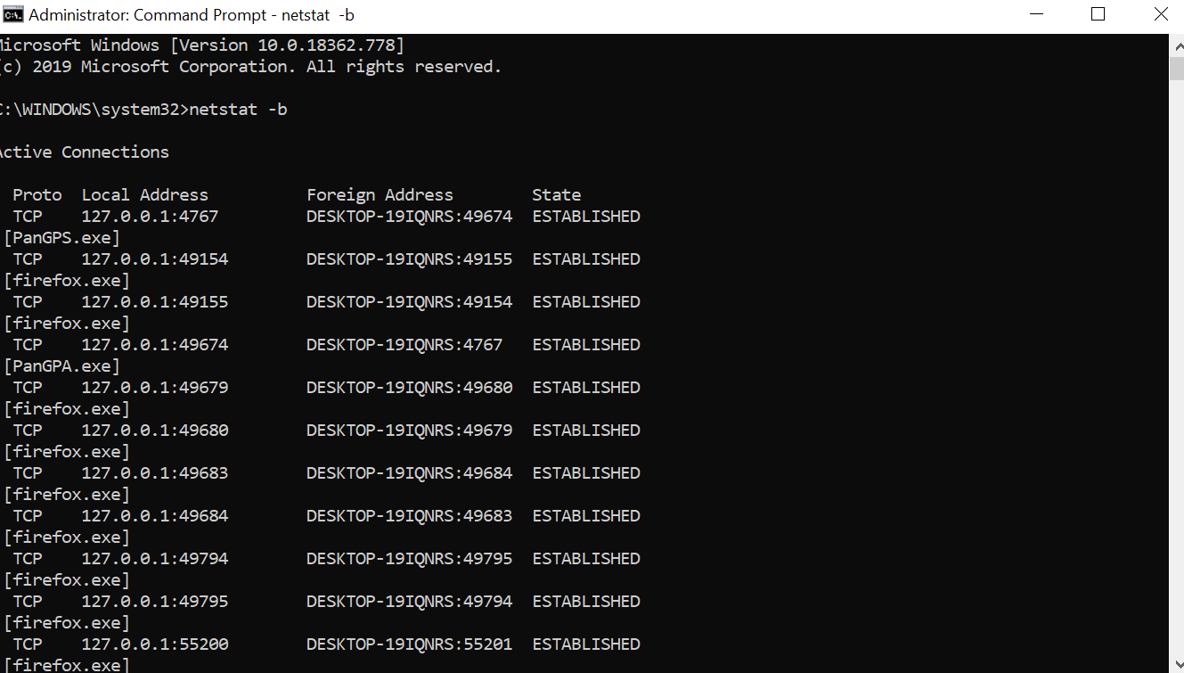 Check network connection