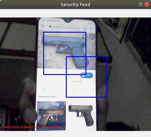 Gun detection using opencv