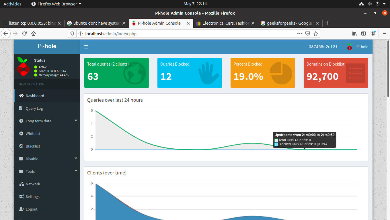 Login Pihole