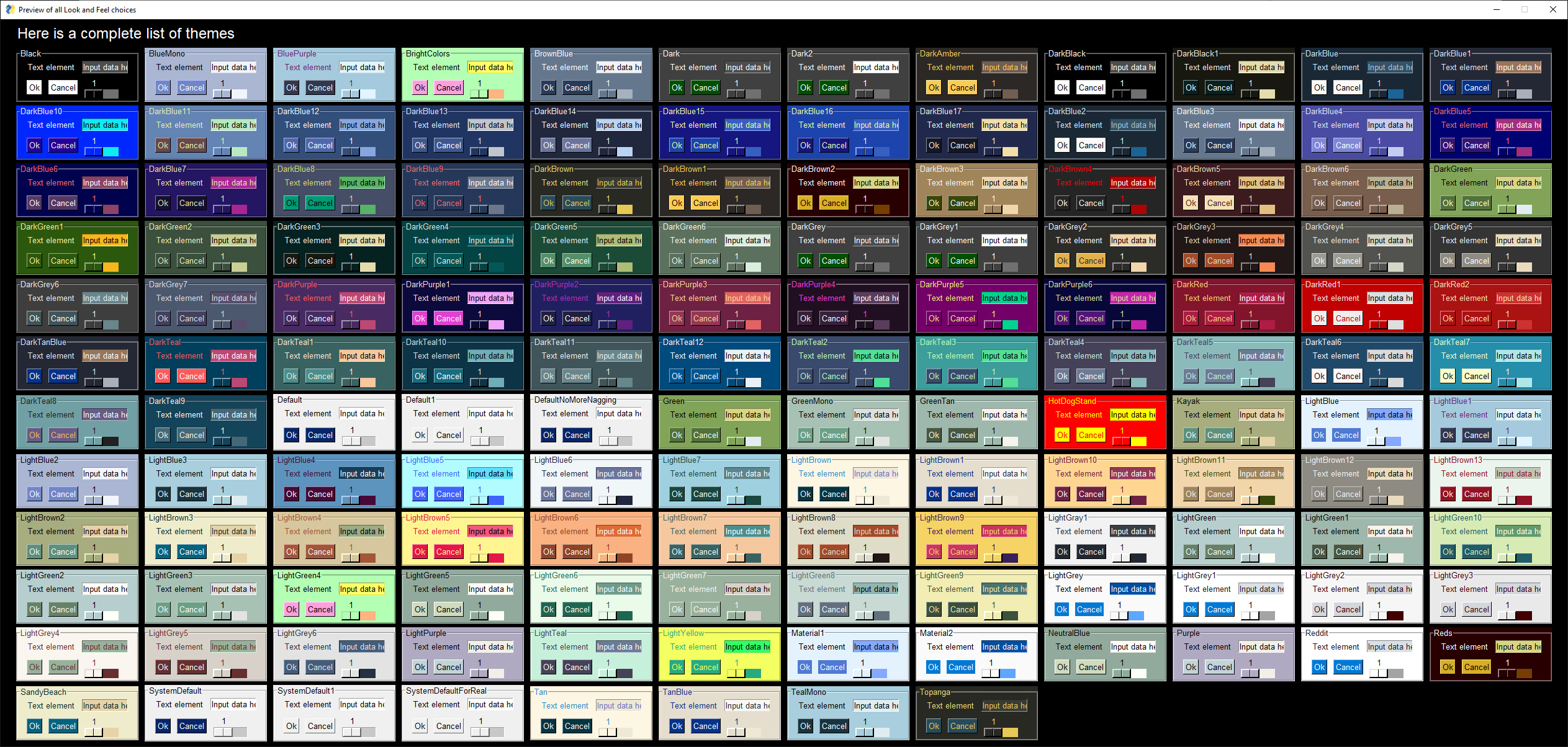 gui color schemes