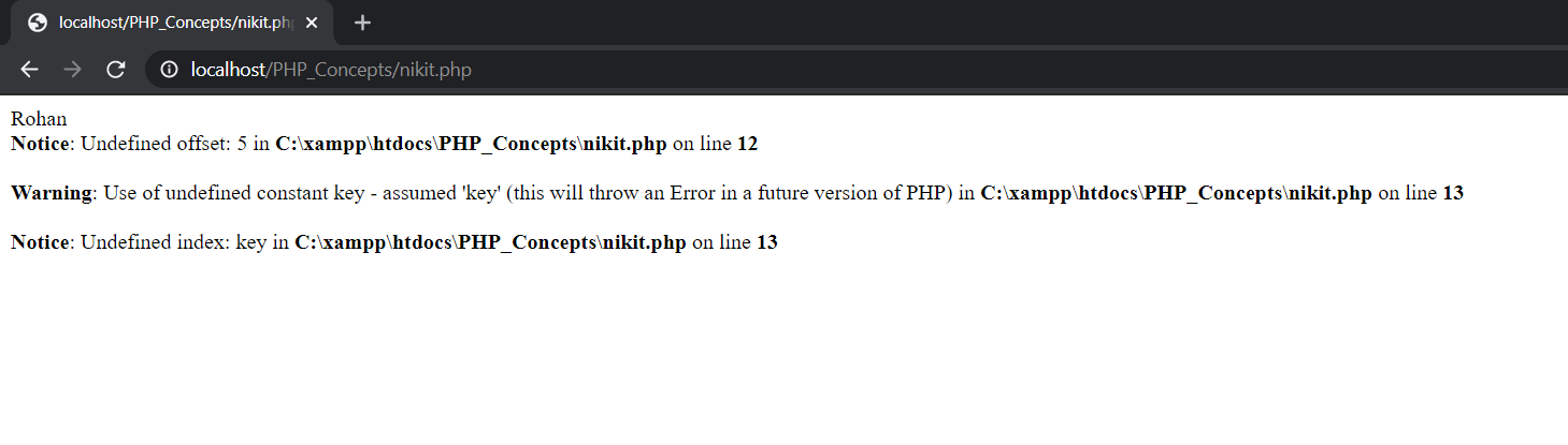 How To Avoid Undefined Offset Error In Php ? - Geeksforgeeks