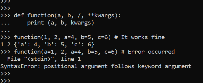 Positional Only Parameter In Python3 8 Geeksforgeeks