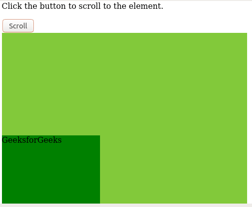 How To Scroll To An Element Inside A Div Using Javascript? - Geeksforgeeks