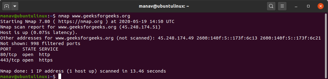 zenmap scan ip range