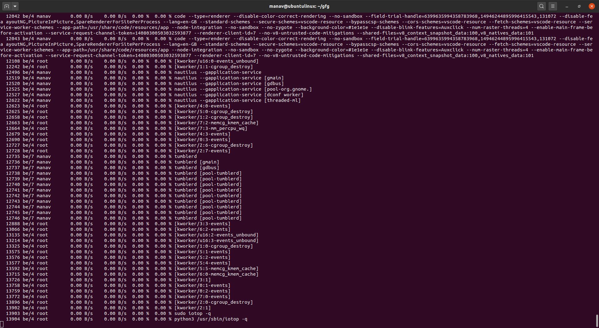 suppress-lines-of-header-iotop