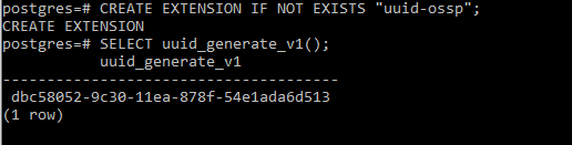 uuid generator v4 postgresql