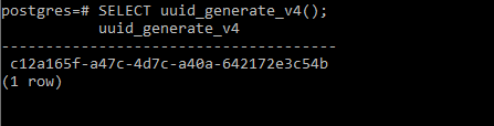 uuid generate v4