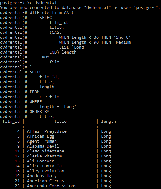 postgresql else if