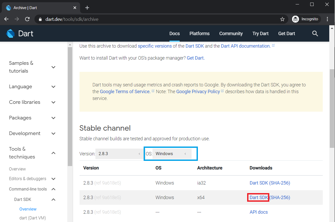 Dart SDK Installation GeeksforGeeks