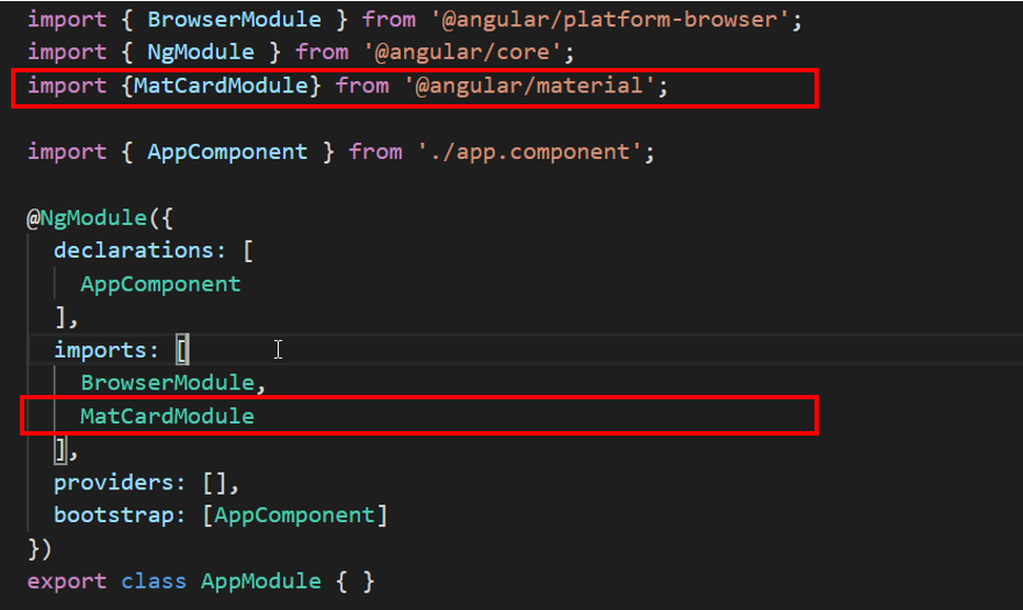 Angular code example. Creatio add Angular component.