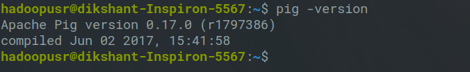 Checking Apache Pig Version