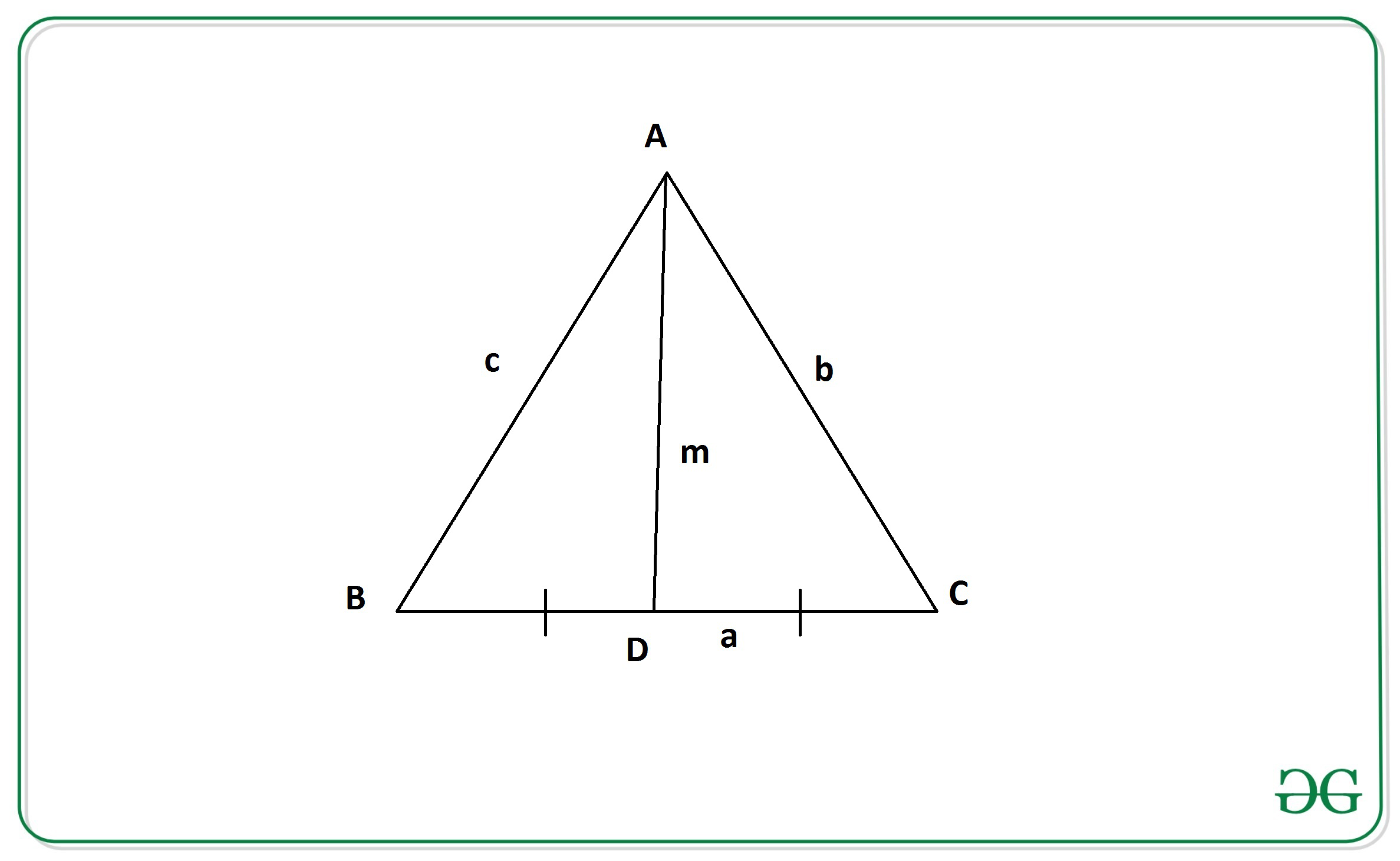 Find the length of the median of a Triangle if length of ...