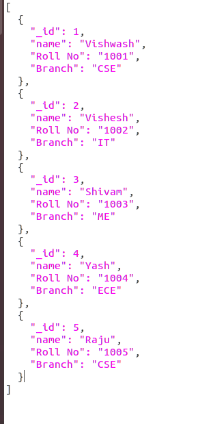 import json file into mongodb using node js