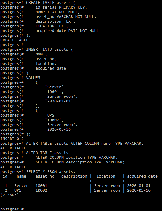 postgresql alter table drop column