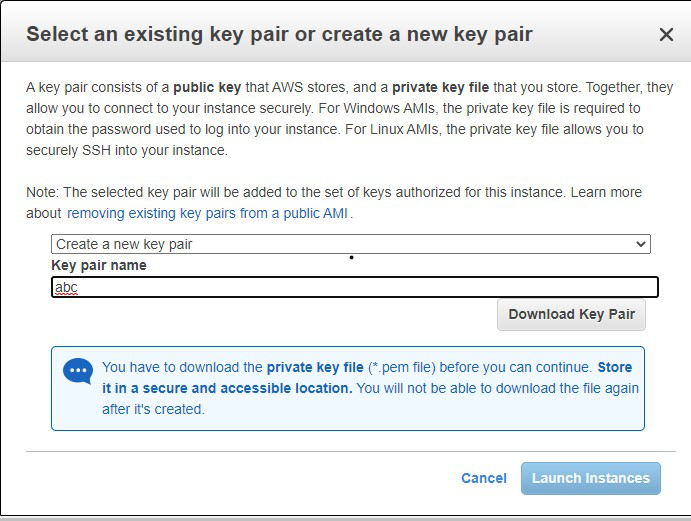 launching configured instance in aws