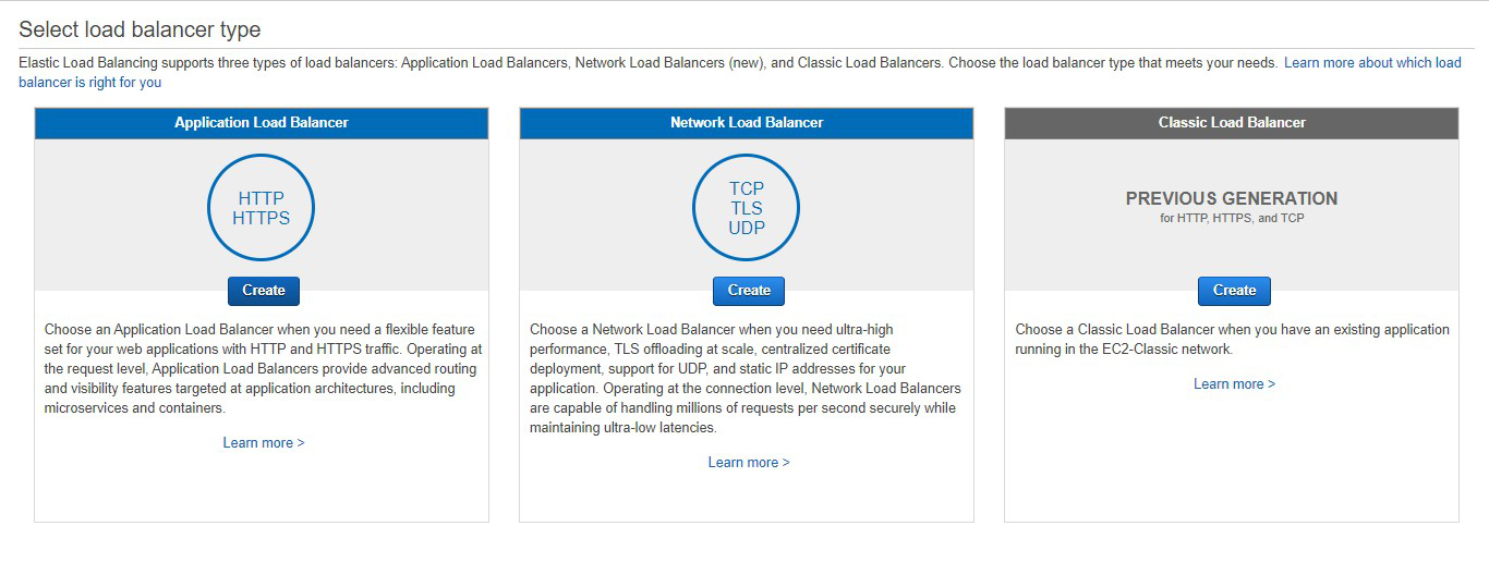 Different load balancers 