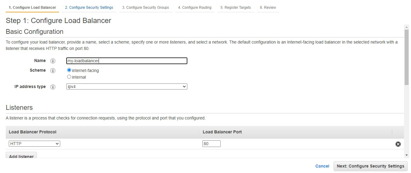 Configure load balancer