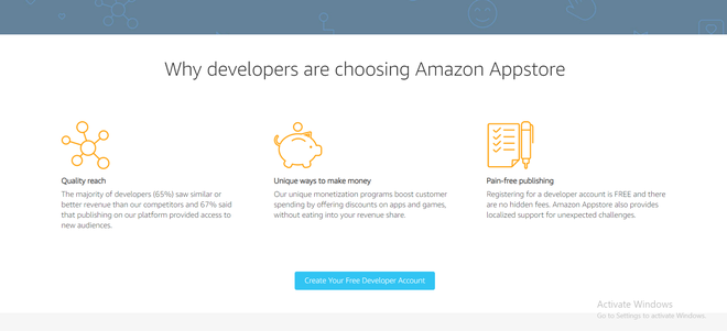 Creating Free Developer's Account on Amazon App Store