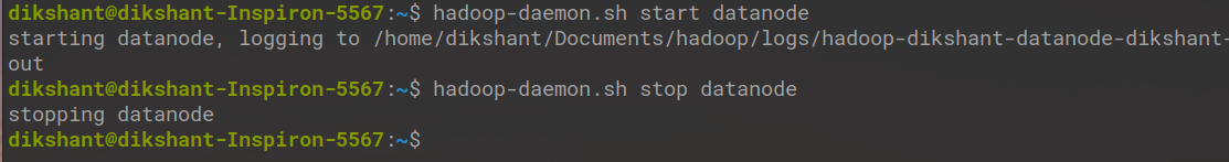 starting and stopping a Datanode in Hadoop