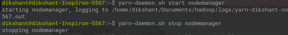 Hadoop Node Manager - how to start and stop