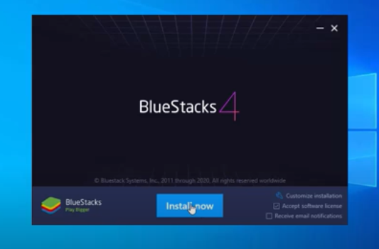 how to change android version bluestacks