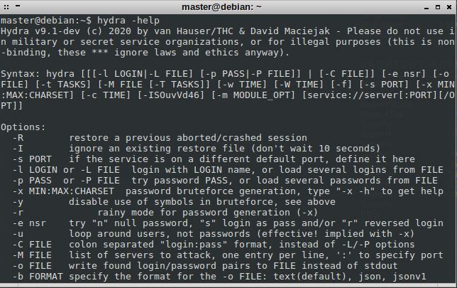 How to use the Hydra password-cracking tool