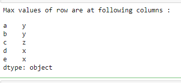 Find maximum values position in columns and rows of a Dataframe