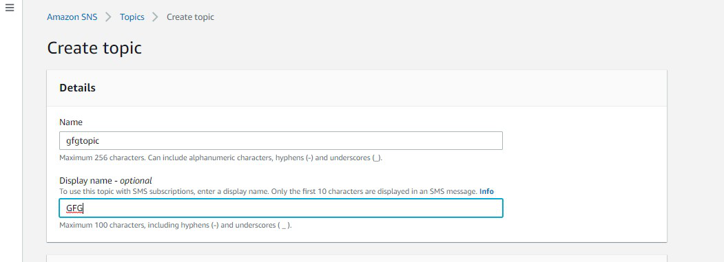 COnfigure SNS Topic