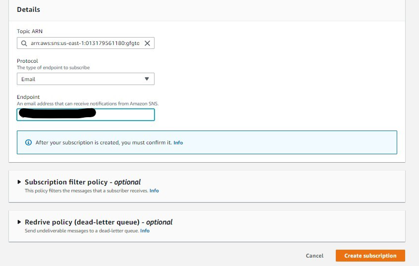 Configure  Subcription Details 