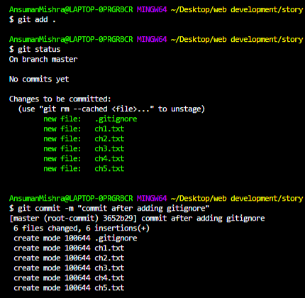 git status ignore untracked files