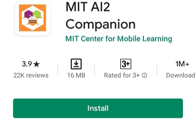 Installa app MIT AI2 Companion