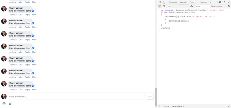 How to auto like all the comments on a facebook post using JavaScript ...