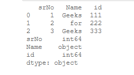 Get the datatypes of columns of a Pandas DataFrame - GeeksforGeeks