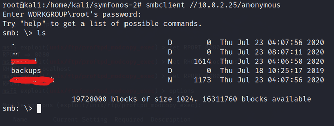 smbclient listing