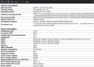 Output for GPU Driver and Version Information - 1