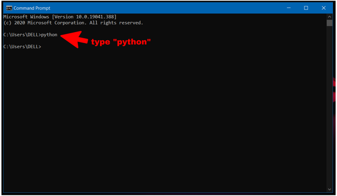 Python Cmd Windows